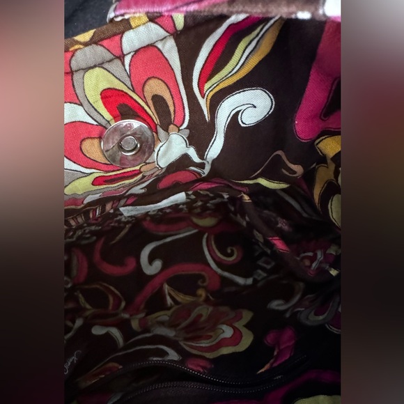 Vera Bradley Mandy Purse Tote Handbag Multicolor Puccini Pattern Retire 2008 - Picture 5 of 7